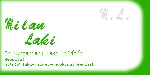 milan laki business card